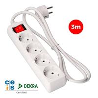 4-voudige Stekkerdoos met Schakelaar EDM 41044 Schuko (3 m) - thumbnail