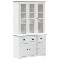 Hoge kast BODO 115,5x43x200,5 cm massief grenenhout wit - thumbnail