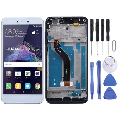 LCD-scherm en digitizer volledige montage met frame voor Huawei Honor 8 Lite (wit)
