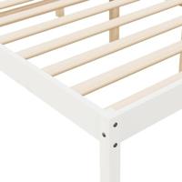 Bedframe massief grenenhout wit 150x200 cm 5FT king - thumbnail