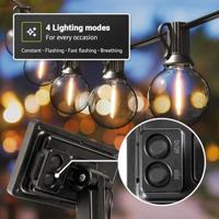 Solar String Light 5m - G40 Filament lampen - 2700K Warm wit - IP44 Waterdicht - 4 Lichtmodi - 300 Lumen - thumbnail