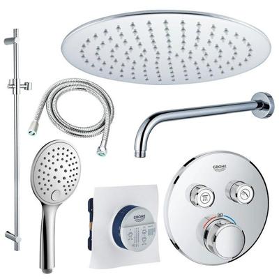 GROHE Grohtherm Regendoucheset inbouw - 2 functies - met Fortifura hoofddouche 30cm - ronde handdouche - wandarm - glijstang 90 cm - chroom sw105953 SW104917  SW696252 SW496814 SW767373 SW76 GROHE Grohtherm Regendoucheset inbouw - 2 functies - met Fortifura hoofddouche 30cm - ronde handdouche - wandarm - glijstang 90 cm - chroom sw105953 SW104917  SW696252 SW496814 SW767373 SW76