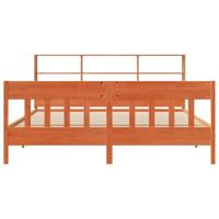 Bedframe zonder matras massief grenenhout wasbruin 180x200 cm - thumbnail