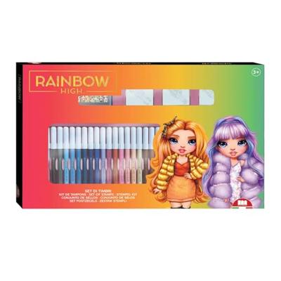 Multiprint Rainbow high kleurset met stempels, 41dlg. Multiprint Rainbow high kleurset met stempels, 41dlg.
