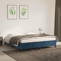 Bedframe zonder matras 180x200 cm fluweel donkerblauw - thumbnail