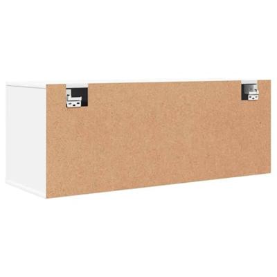 Wandschoenenkast 100x35x38 cm bewerkt hout wit