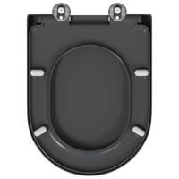 VidaXL Toiletzitting antraciet 49 x 36 x 4 cm duroplast - thumbnail