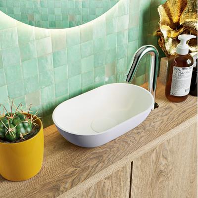 MONDIAZ POOLE solid surface opzetkom kleur Cale | Talc. Afmeting 30x18x8cm MONDIAZ POOLE solid surface opzetkom kleur Cale | Talc. Afmeting 30x18x8cm