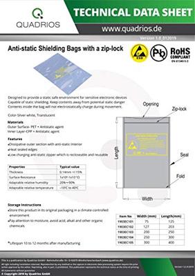 Quadrios ESD-zakje (l x b) 300 mm x 400 mm Afschermend ESD-codeletter S 10 stuk(s) - thumbnail