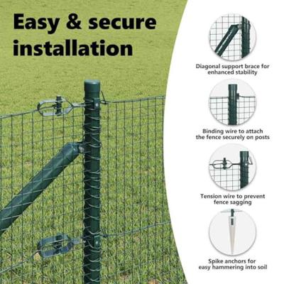 VidaXL Afrasteringspaal groen 10 x 0,4 m (19 x 19 mm gaas)