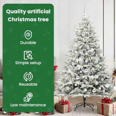 VidaXL Artificial pre-lit kerstboom met ballenset groen 180 cm