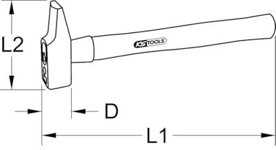 KS Tools 142.1033 1421033 Bankwerkershamer 560 g 305 mm 1 stuk(s) - thumbnail