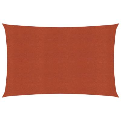 VidaXL Zonnezeil 160 g/m² 6x8 m hdpe terracottakleurig