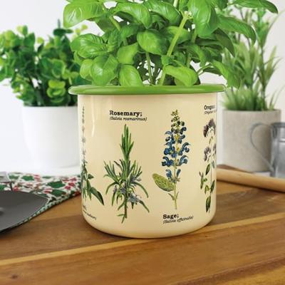 Gift Republic Kruiden - Emaille Bloempot - thumbnail