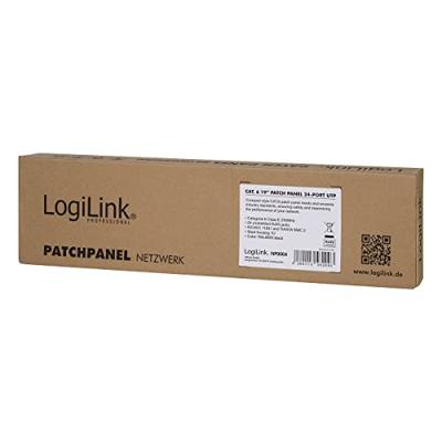 LogiLink NP0004 24 poorten Patchpaneel 483 mm (19) CAT 6 1 HE Meerdere kleuren
