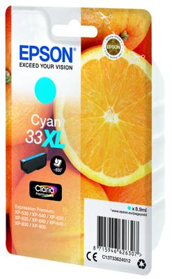 Epson Inktcartridge 33XL Origineel Cyaan C 13 T 33624012