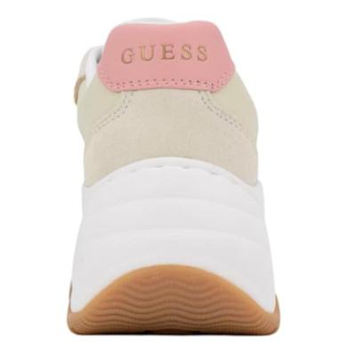 Guess Runner Happy Sneakers Dames Beige/Wit - Maat 40 - Kleur: BeigeWit | Soccerfanshop