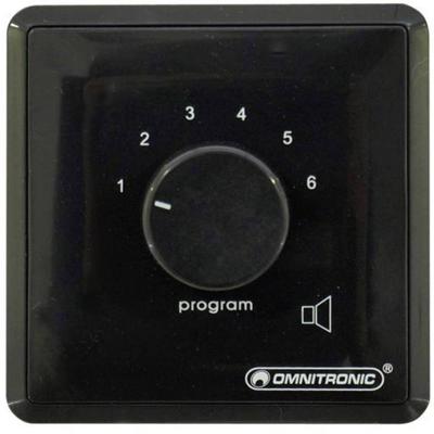Omnitronic 80711072 Inbouw (in muur of meubel) PA-programmakiezer Zwart Omnitronic 80711072 Inbouw (in muur of meubel) PA-programmakiezer Zwart