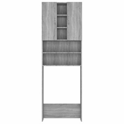 Wasmachinekast 64x25,5x190 cm grijs sonoma eikenkleurig Wasmachinekast 64x25,5x190 cm grijs sonoma eikenkleurig