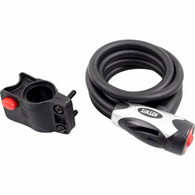 Simson kabelslot regular xl - 10x150cm - zwart - geen art - fiets