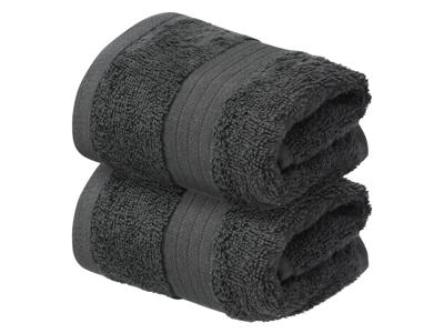 LIVARNO Set van 2 gastendoekjes 30 x 50 cm (Grijs)