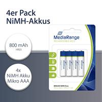 MediaRange ACCU Micro Batterijen (4) 1, 2V MRBAT120 HR03 Oplaadbaar AAA - thumbnail