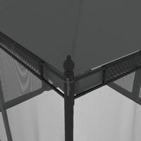 Prieel met zijwanden van gaas 2,93x2,93m staal antracietkleurig - thumbnail