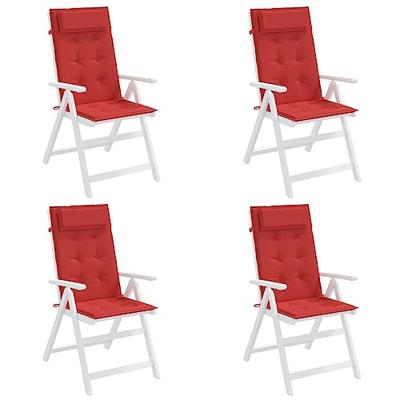 VidaXL Stoelkussens 4 st hoge rug oxford stof rood VidaXL Stoelkussens 4 st hoge rug oxford stof rood