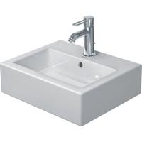 Duravit Vero fontein onderzijde geslepen 45x35cm met kraangat en overloop wit 0704450027 - thumbnail
