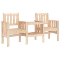 Tuinbank met tafel 2-zits massief grenenhout - thumbnail