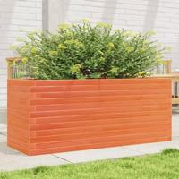 Plantenbak 110x40x46 cm massief grenenhout wasbruin - thumbnail