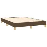 Boxspring met matras stof donkerbruin 140x200 cm - thumbnail