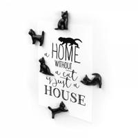 Zwarte Kat Magneten (set Van 5) - thumbnail