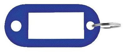 Sleutellabel pavo kunststof blauw 100 stuks