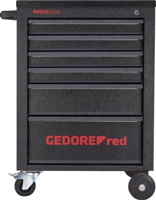 Gedore Gereedschapswagen | 6 laden | Zwart | Inclusief 129-delige set - 3300031