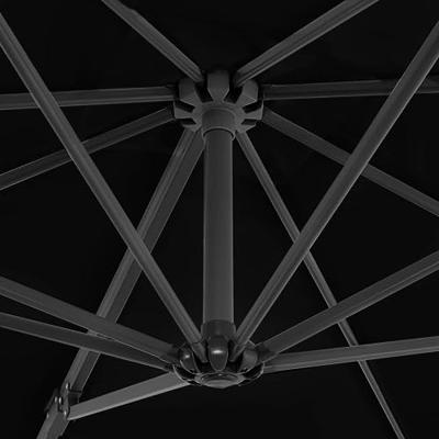 VidaXL Zweefparasol met aluminium paal 250x250 cm zwart