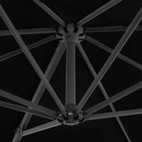 VidaXL Zweefparasol met aluminium paal 250x250 cm zwart - thumbnail