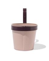 HEMA Plantenbak balkon 22x13x21cm met haak roze - thumbnail