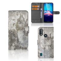 Bookcase Moto E6s Bookcase Beton Print - thumbnail