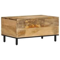 Salontafel 80x50x40 cm massief mangohout - thumbnail