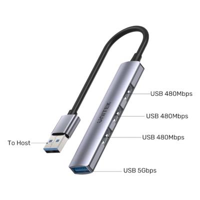 HUB Unitek H1208A USB-A / 3x USB-A 2.0, USB-A 3.0
