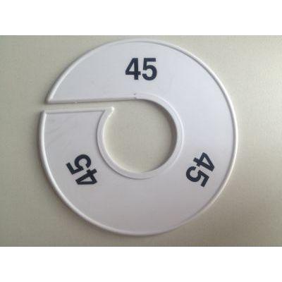 Maatring 11 cm wit/zwart 45