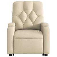 Sta-op-massagestoel verstelbaar stof crèmekleurig - thumbnail