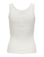 Only Onlsara Sharai Tank Top Jrs Noos Tanktops Cloud Dancer - thumbnail