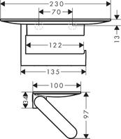 Hansgrohe Closetrolhouder Met Planchet WallStoris Mat Wit - thumbnail
