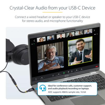 VGA-kabel Startech USBCAUDIO2 Zwart