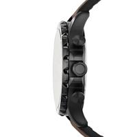 Fossil Heren Nate chronograaf bruin lederen bandhorloge JR1487 - thumbnail