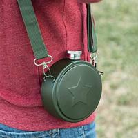Militaire veldfles met schouderband - thumbnail