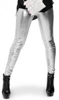 Zilveren legging metallic - thumbnail