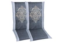 GO-DE Textil Tuinkussen (Stoelkussens voor stoelen met een normale rugleuning, Grijs) - thumbnail